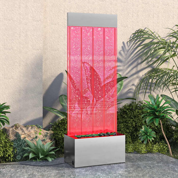 Coloană cu bule cu LED-uri RGB oțel inoxidabil/acrilic 110 cm - WALTI WALTI