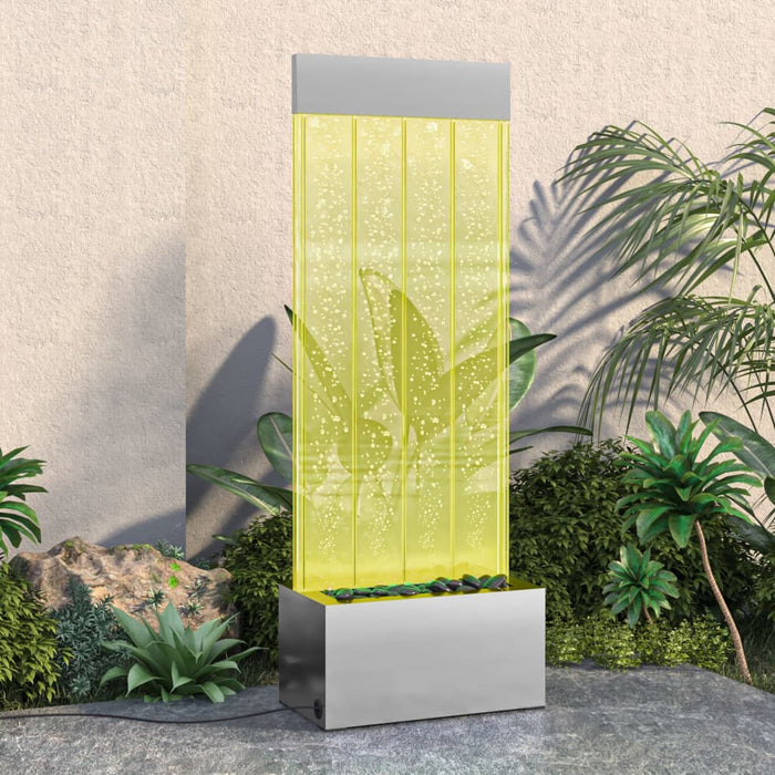 Coloană cu bule cu LED-uri RGB oțel inoxidabil/acrilic 110 cm - WALTI WALTI