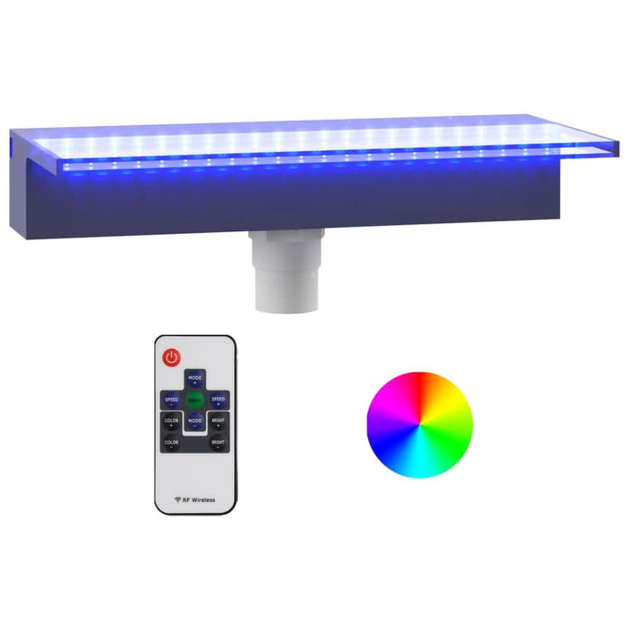 Deversor de cascadă cu LED-uri RGB, acrilic, 45 cm - WALTI WALTI