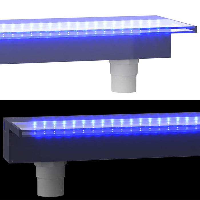 Deversor de cascadă cu LED-uri RGB, acrilic, 108 cm - WALTI WALTI