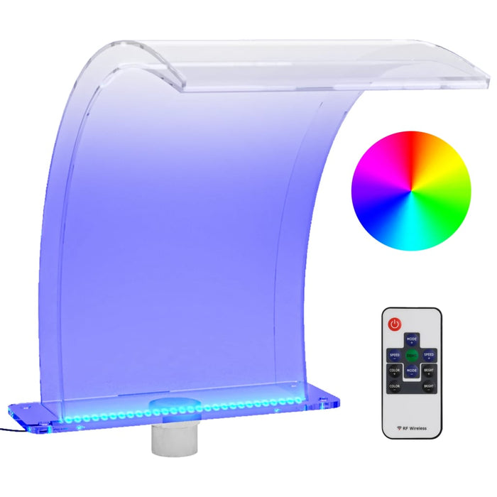 Fântână de piscină cu LED-uri RGB, acril, 50 cm WALTI