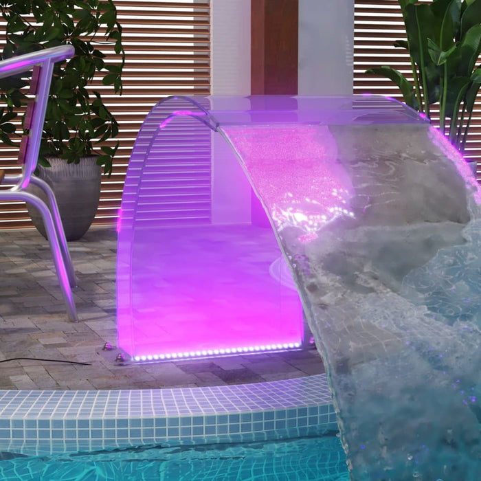 Fântână de piscină cu LED-uri RGB, acril, 50 cm WALTI