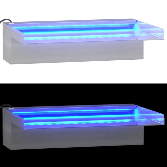 Deversor de cascadă cu LED-uri RGB, 30 cm, oțel inoxidabil - WALTI WALTI