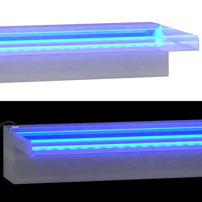 Deversor de cascadă cu LED-uri RGB, 45 cm, oțel inoxidabil - WALTI WALTI