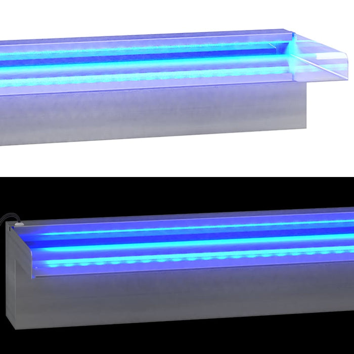 Deversor de cascadă cu LED-uri RGB, 108 cm, oțel inoxidabil - WALTI WALTI