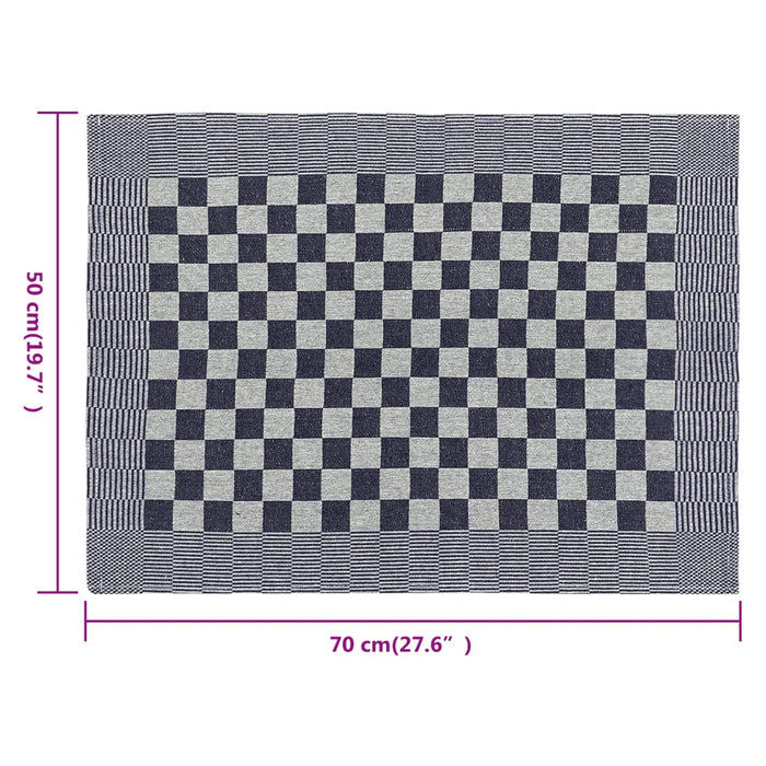 Prosoape de bucătărie 50 buc. albastru și alb 50x70 cm bumbac - WALTI WALTI