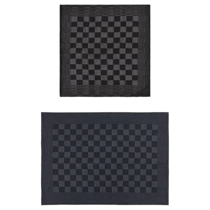 Set de prosoape, 10 buc., negru și gri, bumbac - WALTI WALTI