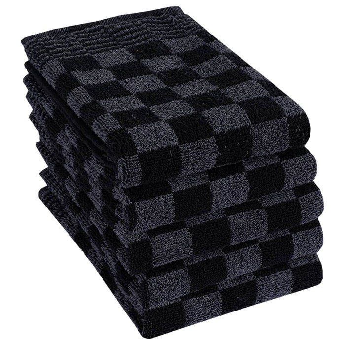 Set de prosoape, 10 buc., negru și gri, bumbac - WALTI WALTI