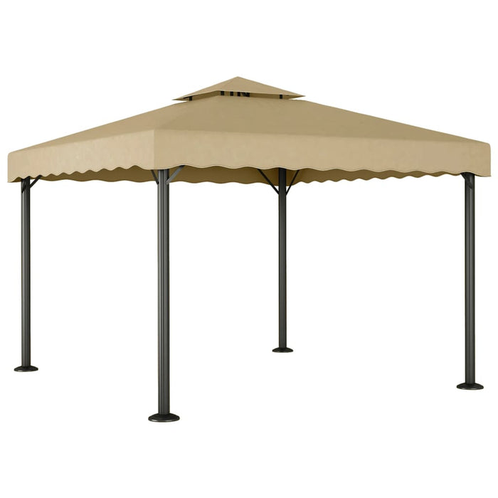 Foișor, gri taupe, 3x3 m, aluminiu și oțel - WALTI WALTI
