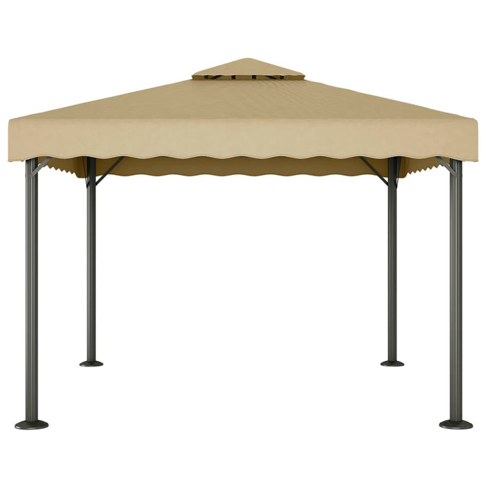 Foișor, gri taupe, 3x3 m, aluminiu și oțel - WALTI WALTI