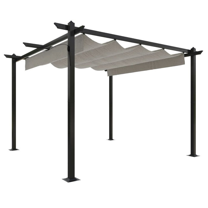 Pavilion grădină, acoperiș retractabil, crem, 3x3 m - WALTI WALTI