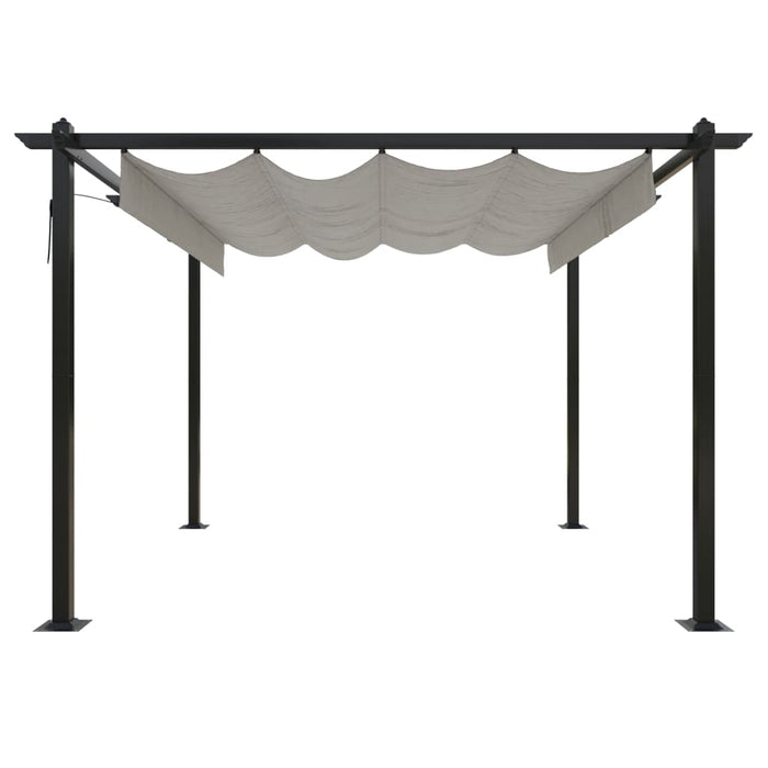 Pavilion grădină, acoperiș retractabil, crem, 3x3 m - WALTI WALTI
