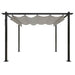 Pavilion grădină, acoperiș retractabil, crem, 3x3 m - WALTI WALTI