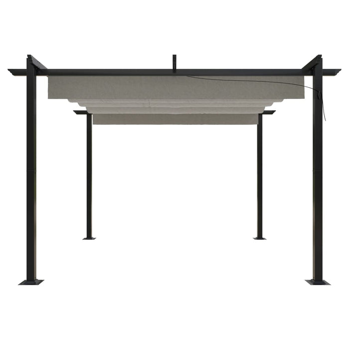 Pavilion grădină, acoperiș retractabil, crem, 3x3 m - WALTI WALTI