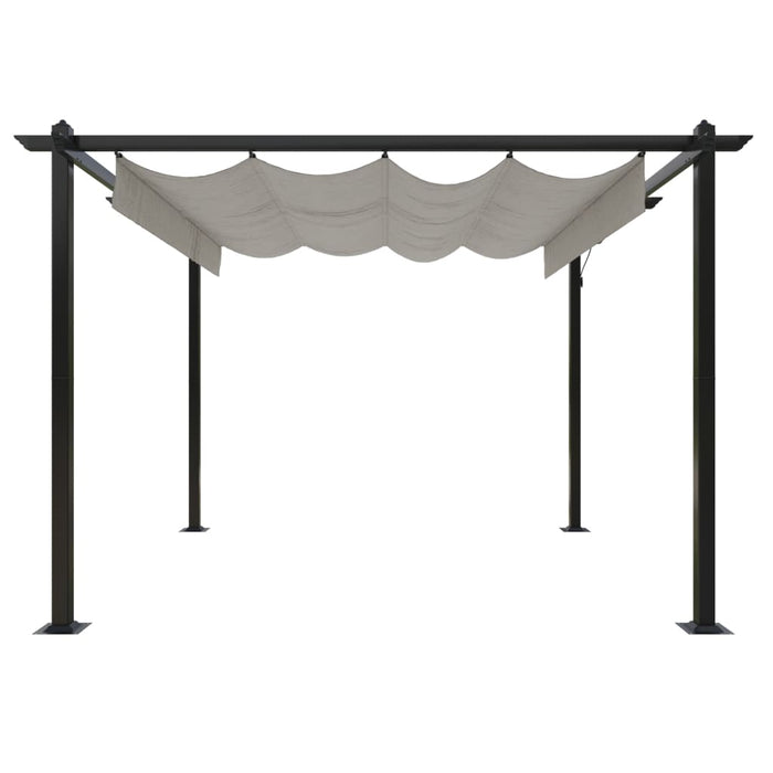 Pavilion grădină, acoperiș retractabil, crem, 3x3 m - WALTI WALTI