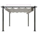 Pavilion grădină, acoperiș retractabil, crem, 3x3 m - WALTI WALTI