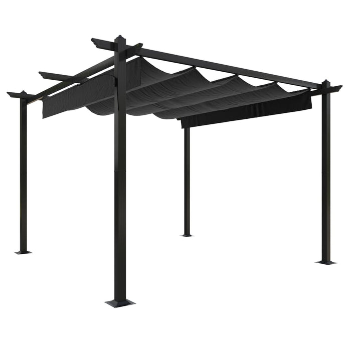 Pavilion de grădină, acoperiș retractabil, antracit, 3x3 m - WALTI WALTI