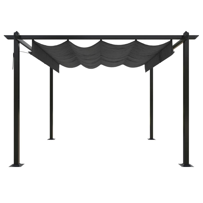Pavilion de grădină, acoperiș retractabil, antracit, 3x3 m - WALTI WALTI