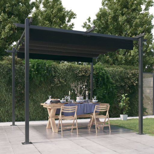 Pavilion de grădină, acoperiș retractabil, antracit, 3x3 m - WALTI WALTI