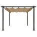 Pavilion de grădină, acoperiș retractabil, gri taupe, 3x3 m - WALTI WALTI