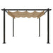 Pavilion de grădină, acoperiș retractabil, gri taupe, 3x3 m - WALTI WALTI