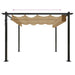 Pavilion de grădină, acoperiș retractabil, gri taupe, 3x3 m - WALTI WALTI