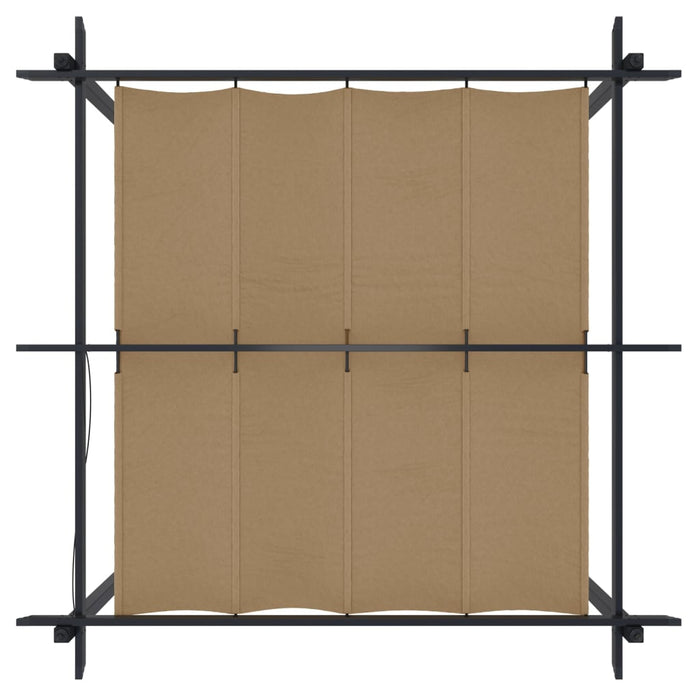 Pavilion de grădină, acoperiș retractabil, gri taupe, 3x3 m - WALTI WALTI