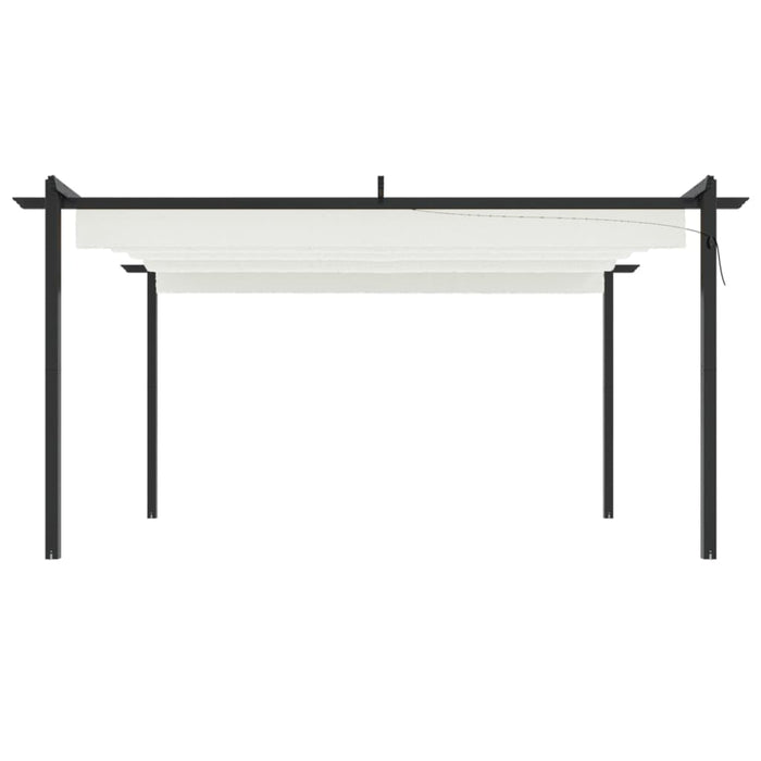 Pavilion grădină, acoperiș retractabil, crem, 4x3 m - WALTI WALTI