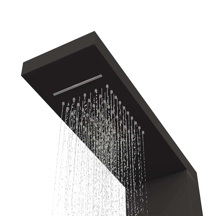Sistem panou de duș din aluminiu, negru - WALTI WALTI