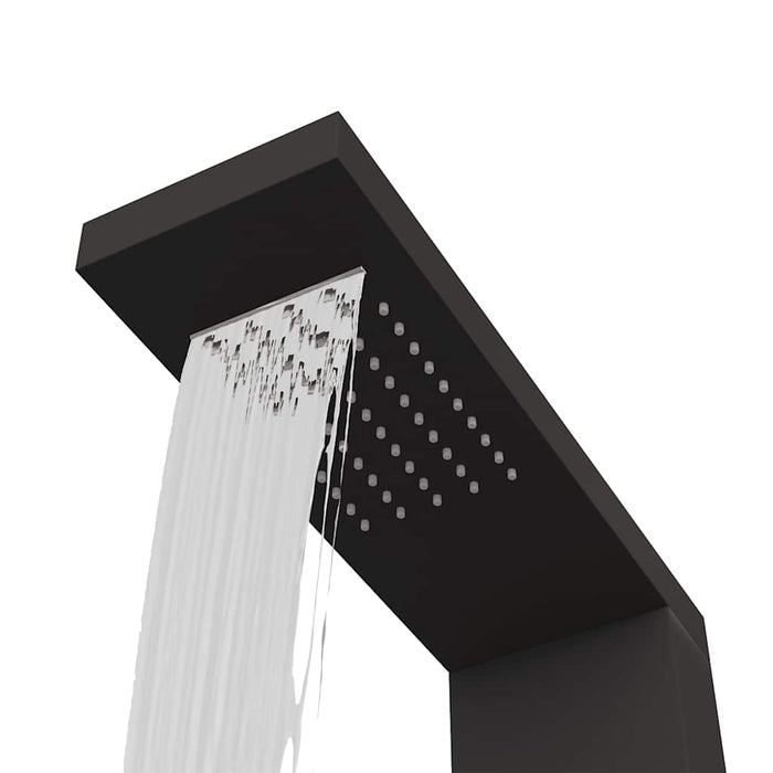Sistem panou de duș din aluminiu, negru - WALTI WALTI