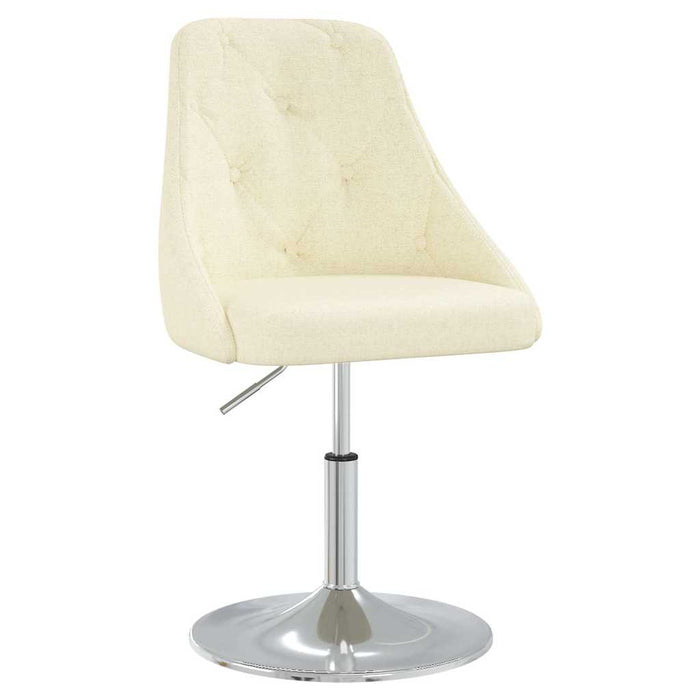 Scaun de bucătărie pivotant, crem, material textil WALTI