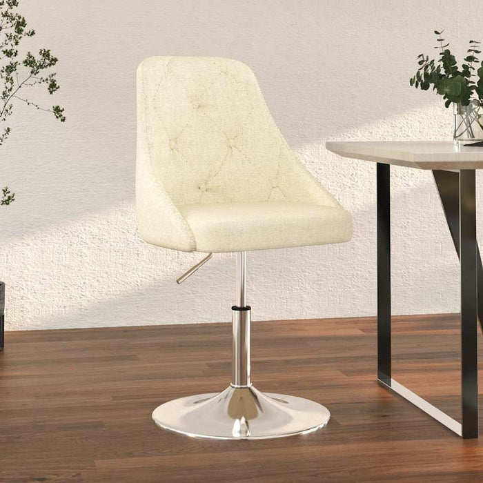 Scaun de bucătărie pivotant, crem, material textil WALTI