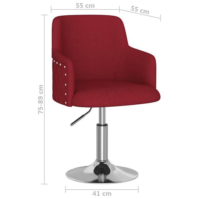 Scaun de bucătărie, roșu vin, material textil WALTI