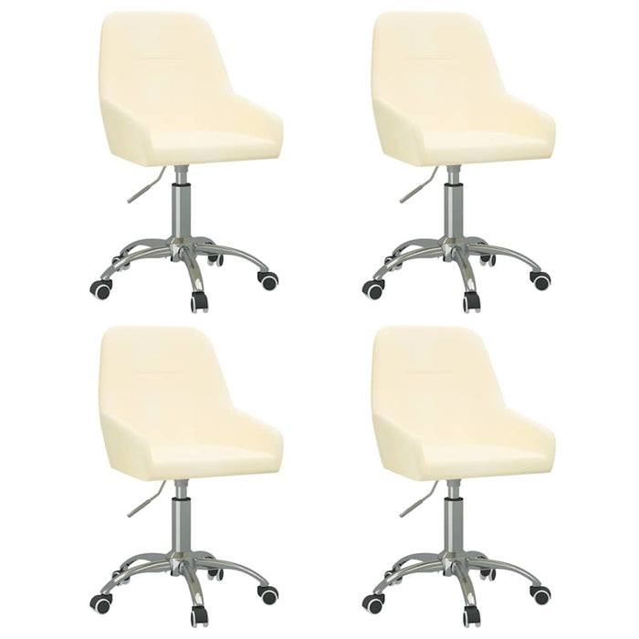 Scaune de bucătărie pivotante, 4 buc., crem, material textil WALTI