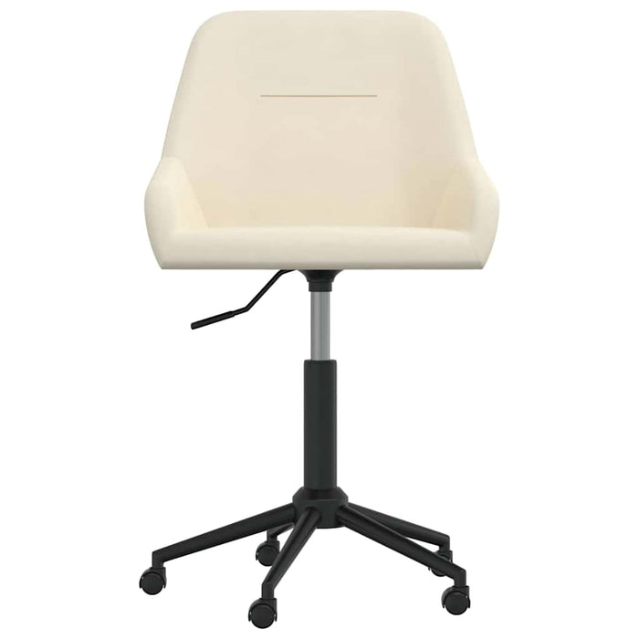 Scaune de masă pivotante, 4 buc., crem, catifea WALTI