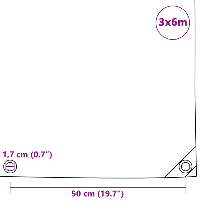Prelată 650 g/m², 3x6 m WALTI