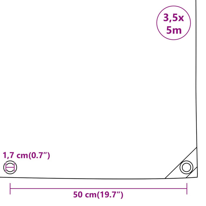 Prelată, 3,5x5 m, 650 g/m² WALTI