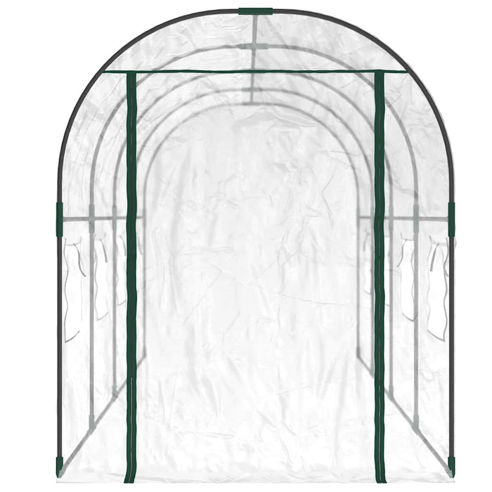 Seră transparentă 160x400x190 cm PVC/oțel vopsit electrostatic - WALTI WALTI