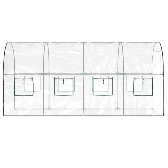 Seră transparentă 160x400x190 cm PVC/oțel vopsit electrostatic - WALTI WALTI
