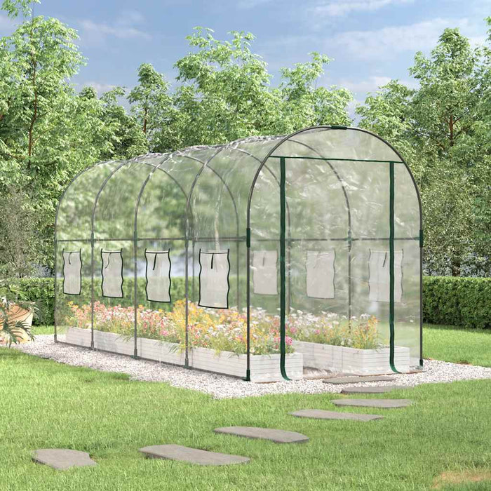 Seră transparentă 160x400x190 cm PVC/oțel vopsit electrostatic - WALTI WALTI