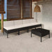 Set mobilier de grădină cu perne, 5 piese, negru, poliratan - WALTI WALTI