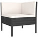 Set mobilier de grădină cu perne, 8 piese, negru, poliratan - WALTI WALTI