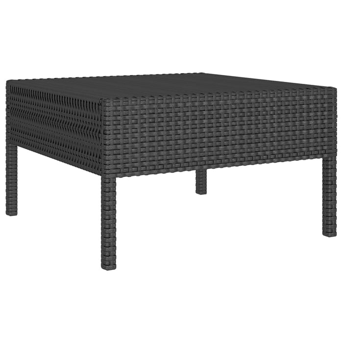 Set mobilier de grădină cu perne, 8 piese, negru, poliratan - WALTI WALTI