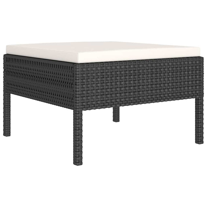 Set mobilier de grădină cu perne, 5 piese, negru, poliratan - WALTI WALTI