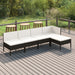 Set mobilier de grădină cu perne, 5 piese, negru, poliratan - WALTI WALTI