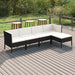 Set mobilier de grădină cu perne, 5 piese, negru, poliratan - WALTI WALTI