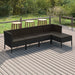 Set mobilier de grădină cu perne, 5 piese, negru, poliratan - WALTI WALTI