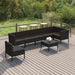 Set mobilier de grădină cu perne, 8 piese, negru, poliratan - WALTI WALTI