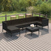 Set mobilier de grădină cu perne, 8 piese, negru, poliratan - WALTI WALTI