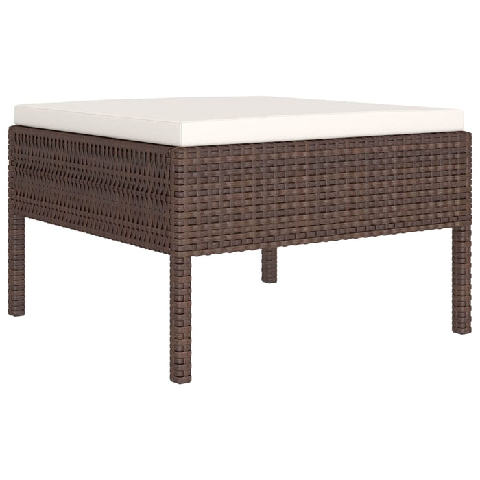 Set mobilier de grădină cu perne, 9 piese, maro, poliratan - WALTI WALTI